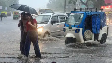 People struggled with torrential rain in Lucknow, roads turned into ponds, trees fell in many areas