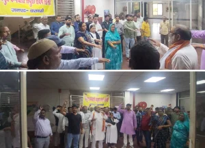 Electricity workers' agitation continues on 268th day, target on All India Discom Association