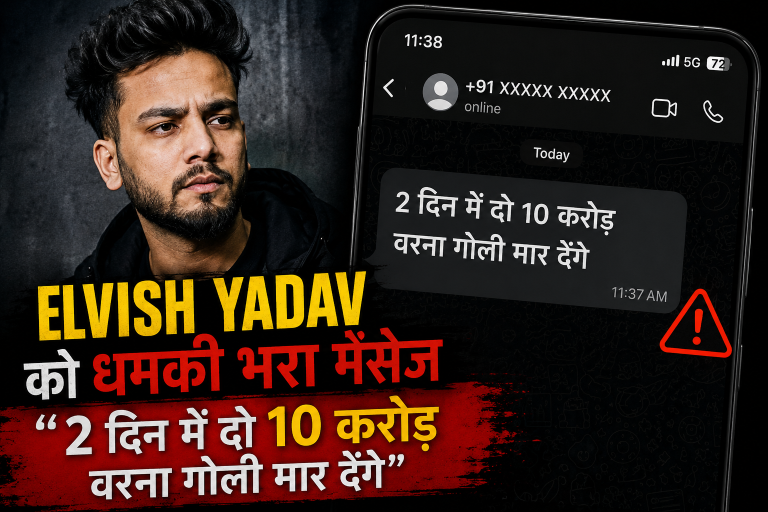 Threatening message to Elvish Yadav - "Give me 10 crore rupees in 2 days or I will shoot you"