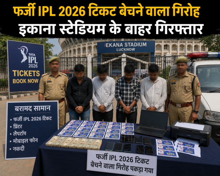 Gang selling fake IPL 2026 tickets arrested outside Ekana Stadium
