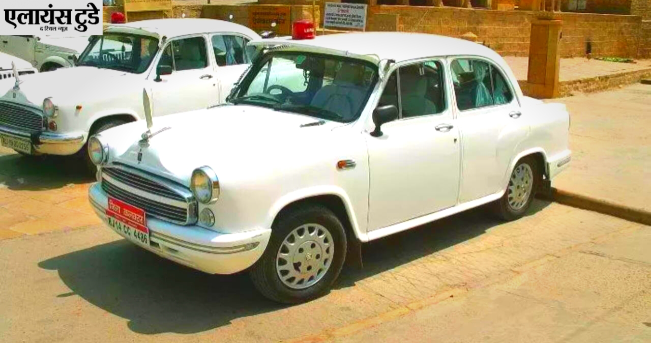 A vintage car spotted on the road brought back memories of the golden days of Hindustan.