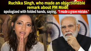 Ruchika Singh, who made an objectionable remark about PM Modi, apologized with folded hands, saying, "I made a grave mistake."